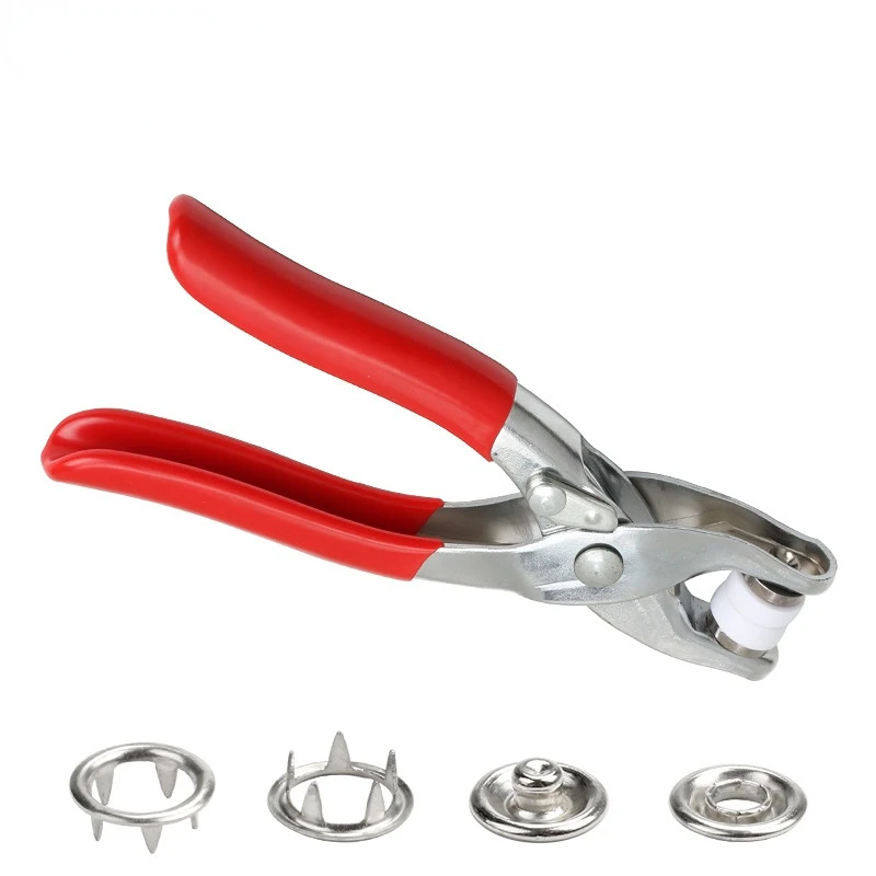 Pliers 9.5mm Hand Press for Popper Buckle Installation Tool Buckles Fixation Household Leathercraft Sewing Accessories leather sewing tools