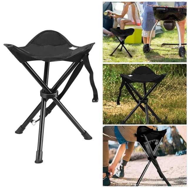 Portable Tripod Stool Folding Chair With Carrying Case for Outdoor Camping  Walking Hunting Hiking Fishing Travel 28x28x36cm - AliExpress