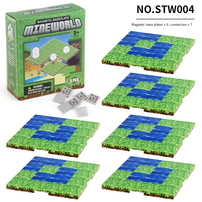 Magnetic Building Blocks Toy Set with Variety Baseplates