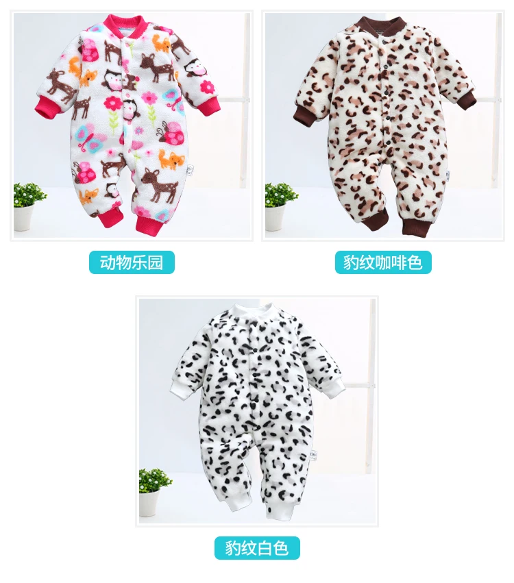 Newborn baby one-piece suit autumn/winter baby suit cartoon baby boy pajamas baby girl crawl suit bamboo baby bodysuits	