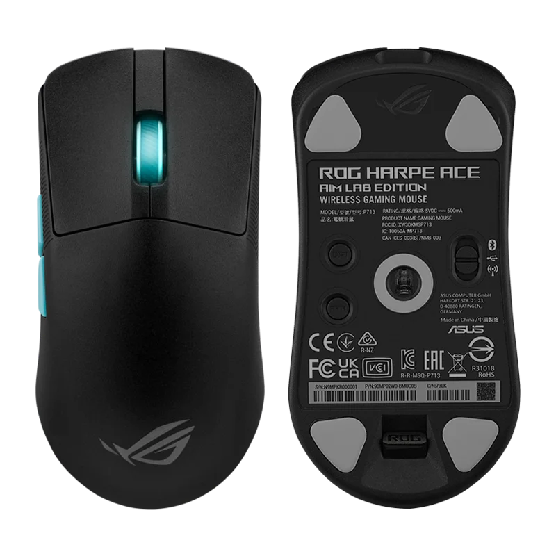 

ASUS ROG Harpe Ace Aim Lab Edition Gaming Mouse 2.4GHz Bluetooth Wired 36000 DPI Sensor Programmable FPS Gaming Black Esports