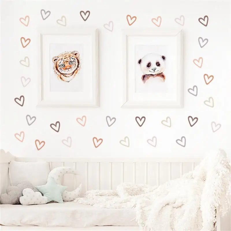 Boho Hearts Creative Wall Sticker Children Baby Boys Room Nursery Wall Art Decals Vinyl Mural Kids Bedroom Home Decor wall stickers luminous wall stickers vinyl decal stickers children room decoration