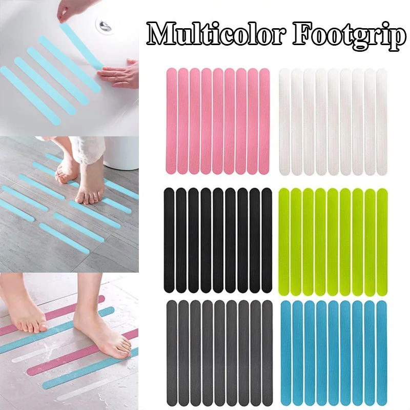 12pcs Antislip Strips Shower Floor Stickers Transparent Floor Stickers