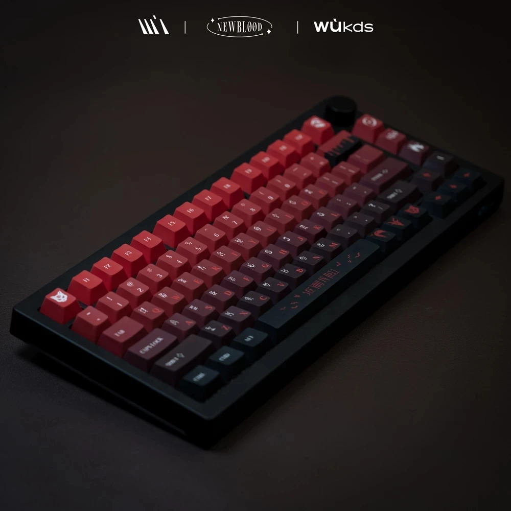 Gmk-bloed Keycaps Conjunto para Teclado Mecânico Dye Sublimação Pbt 152 Chaves Perfil Cereja Gateron Kailh Outemu