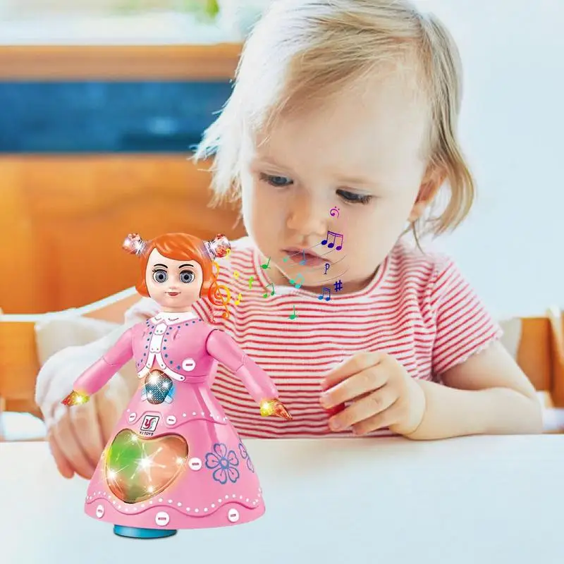 Ballerina Doll Delightful Twirl Performance Musical Charm Dancing Ballerina Girl Toy With 3D Led Light Spinning Dream Ballet Toy