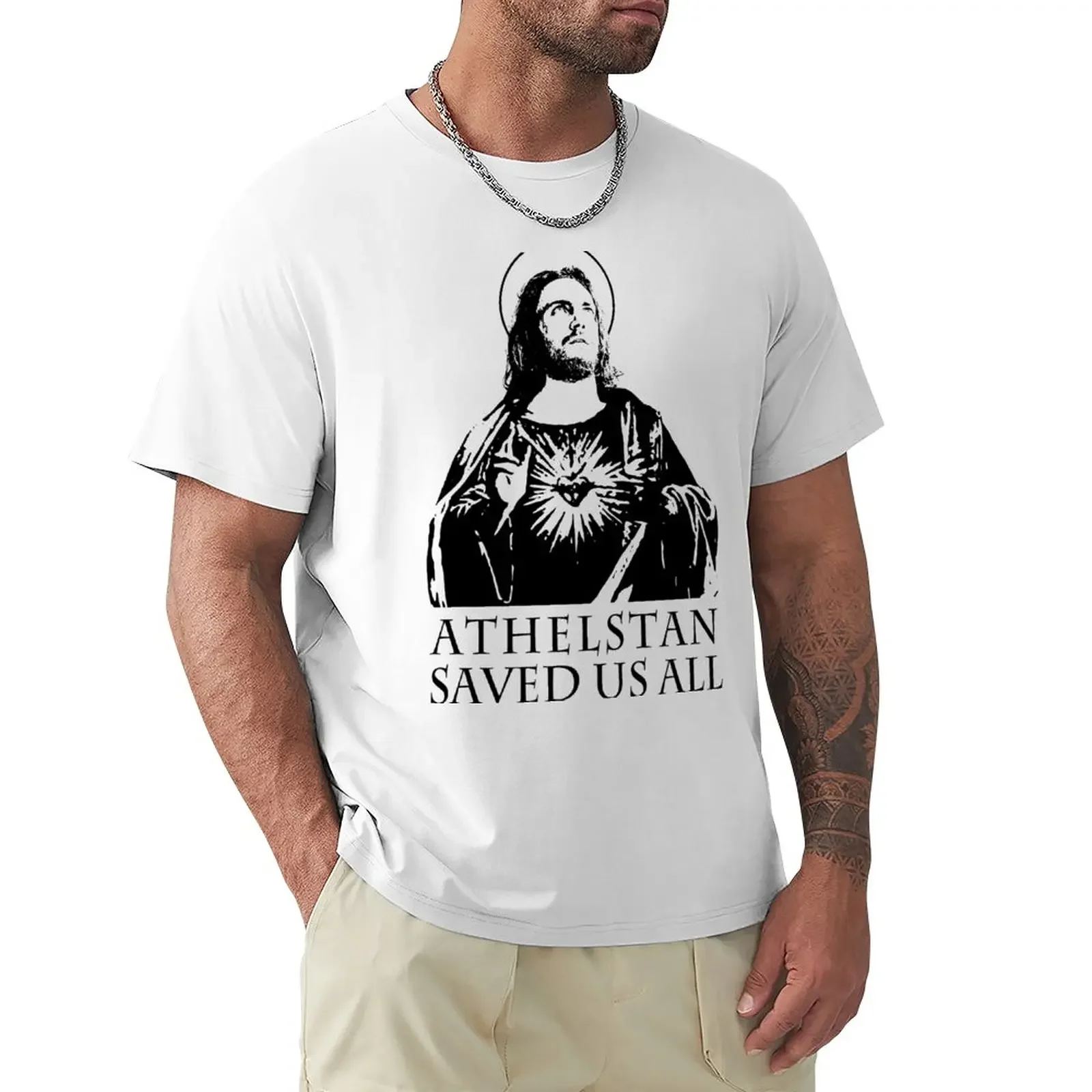 

Athelstan saves T-Shirt plain boys whites mens t shirts