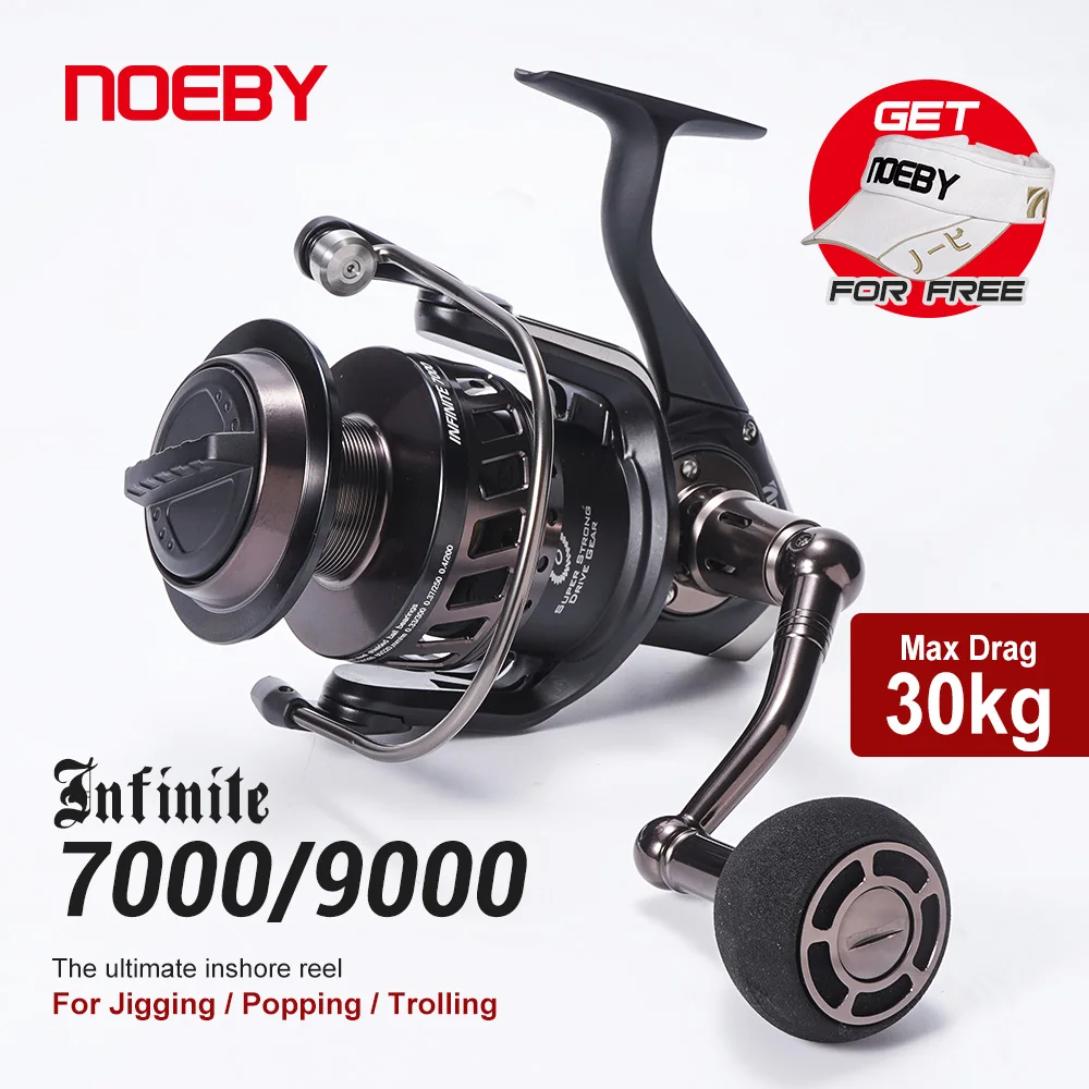 Noeby Infinite Fishing Reels Big Game Spinning Reel 7000 9000 Seawater Spinning Wheel Max 30kg 4