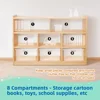Shelf Toy Organizers and Storage, 31.5" H, 8-Compartment Wood Storage Cabinet, Montessori Bookshelf for Kids Room, Playroom 3