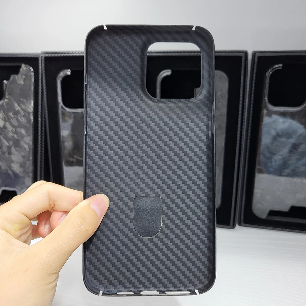 New Real Aramid Fiber Carbon Fiber For iPhone 14 Pro Max iPhone14 14Pro Magnet Bracket Ultra Thin 14ProMax Case Cover