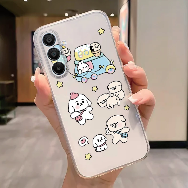 Transparent Cartoon Flower Soft TPU Shockproof Butterfly Phone Case