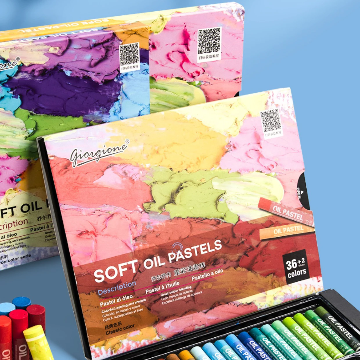 Soft Oil Pastels oil pastels 12/25/38/50 Pcs Professional Crayon Graffiti Painting Stick Beginners Artists Student Drawing Supplies Set