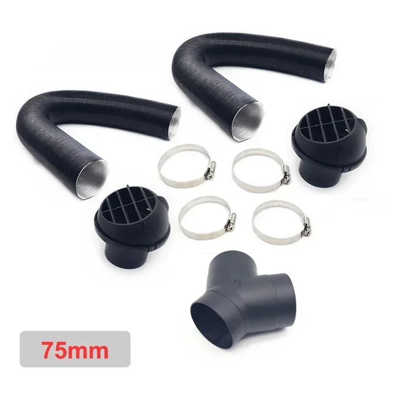 Black Warm Air Vent Warm Heater Plastic Parking Heater 60mm Diesel Heater  Duct Hose Pipe/ Air Vent Outlet 360° Rotatable - AliExpress