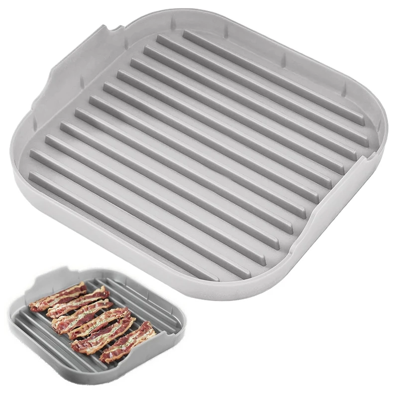 B53C Silicone Microwave Bacon Tray Microwave Bacon Machine Food Grade Silicone Pan