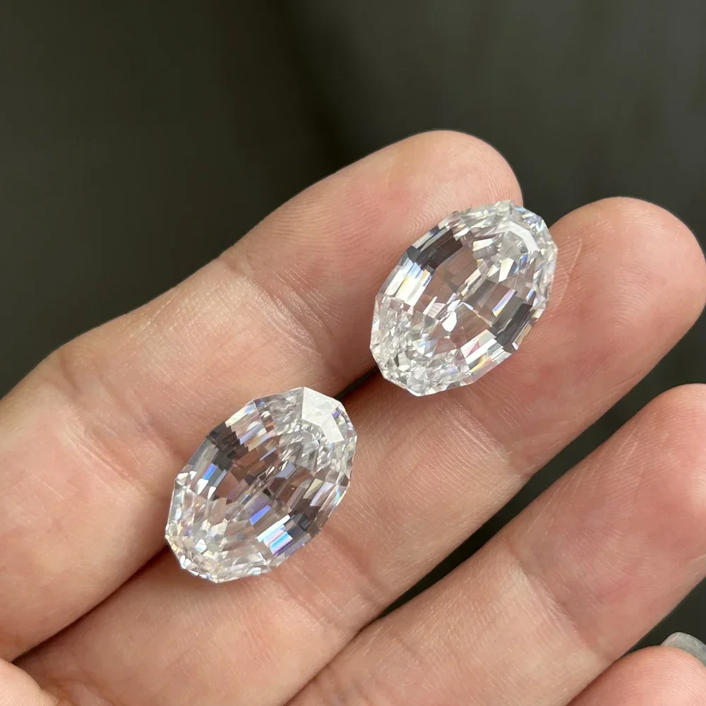 Meisidian-Oval Cut Moissanite D VVS1 Diamond for Jewelry Making, 16 Carat Moissanite