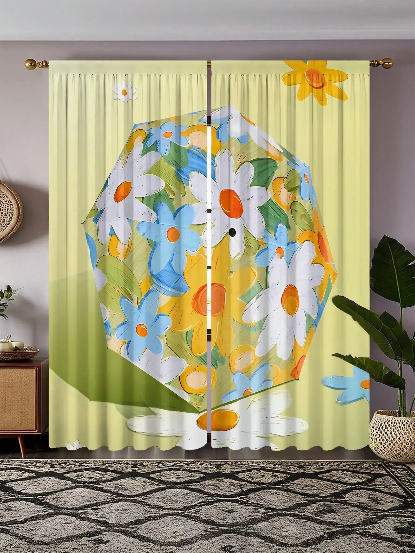 ผ้าม่านดีไซน์ภาพวาดสีน้ํามันย้อนยุคไม่ซ้ําใคร 2 ชิ้นพร้อมการพิมพ์ดิจิตอล เหมาะสําหรับห้องนั่งเล่น ห้องนอน ห้องครัว ผ้าม่านสํานักงาน 1