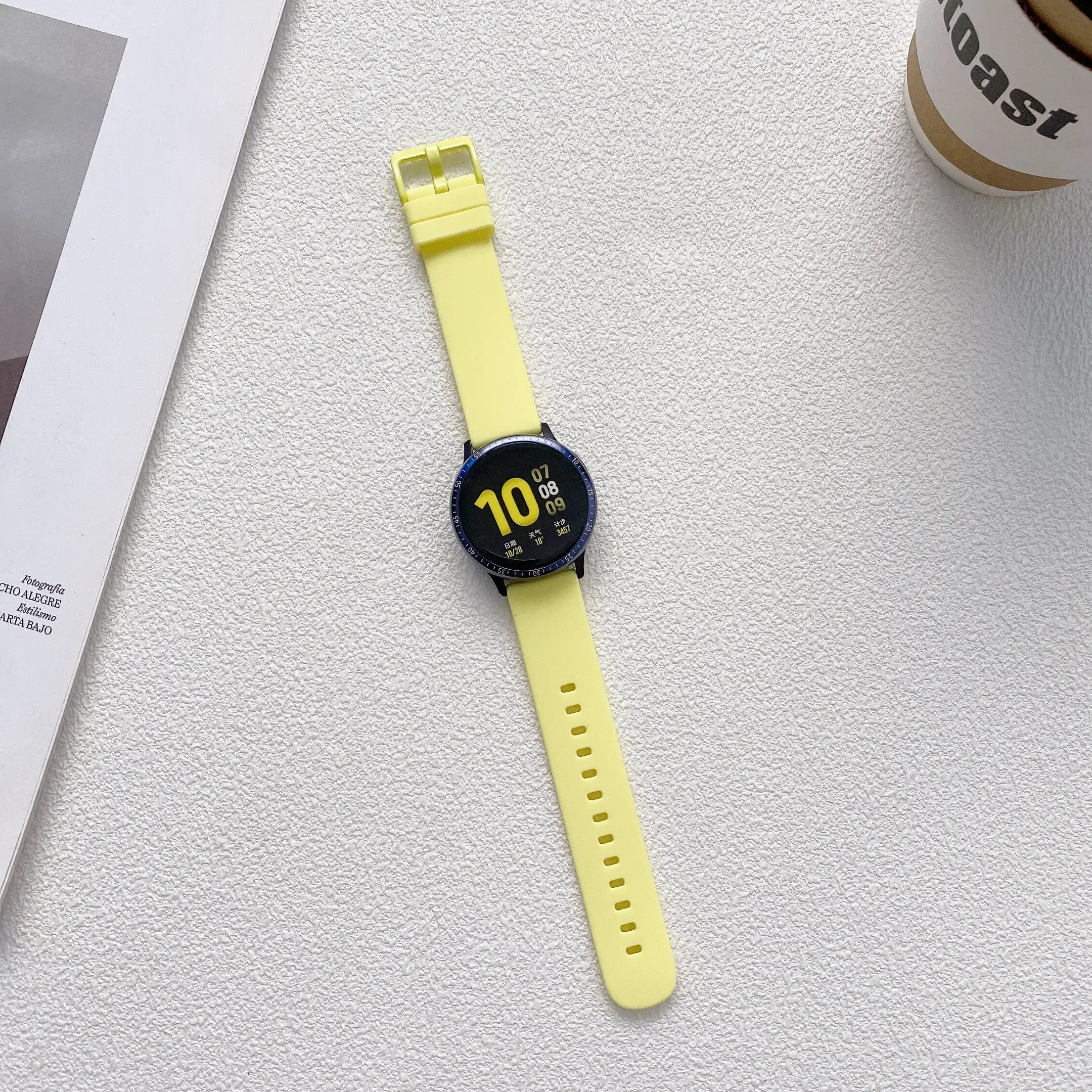Soft Waterproof Silicone Band Strap, Available in 18mm, 20mm, and 22mm Sizes