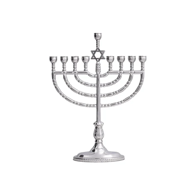 Jerusalem Temple 9 Branch Jewish Candle Holder Hanukkah Fastival Menorah