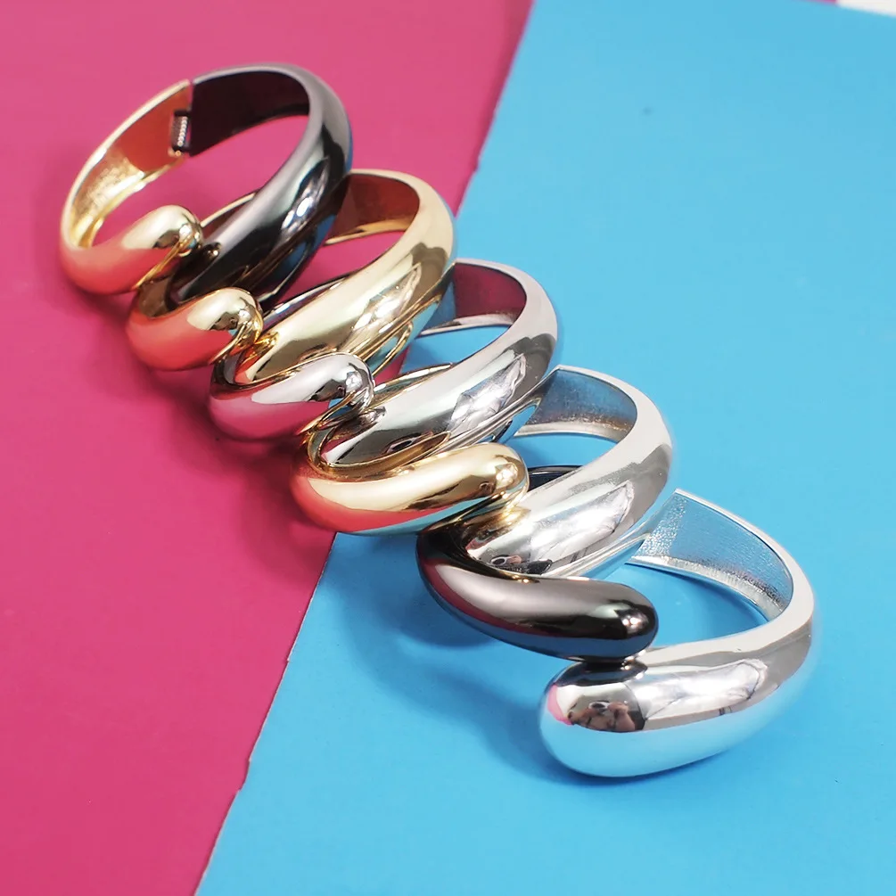 

Fashionable Metal Open Bracelet, Mixed Color Alloy Cufflinks, Women's Bracelet, Jewelry Accessories