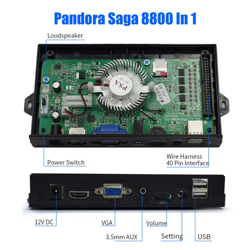 Newest Pandora Game Box SEGA 8800 In 1 Family PCB Board 40P Home To Jamma Arcade Cartridge HDMI VGA Motherboard