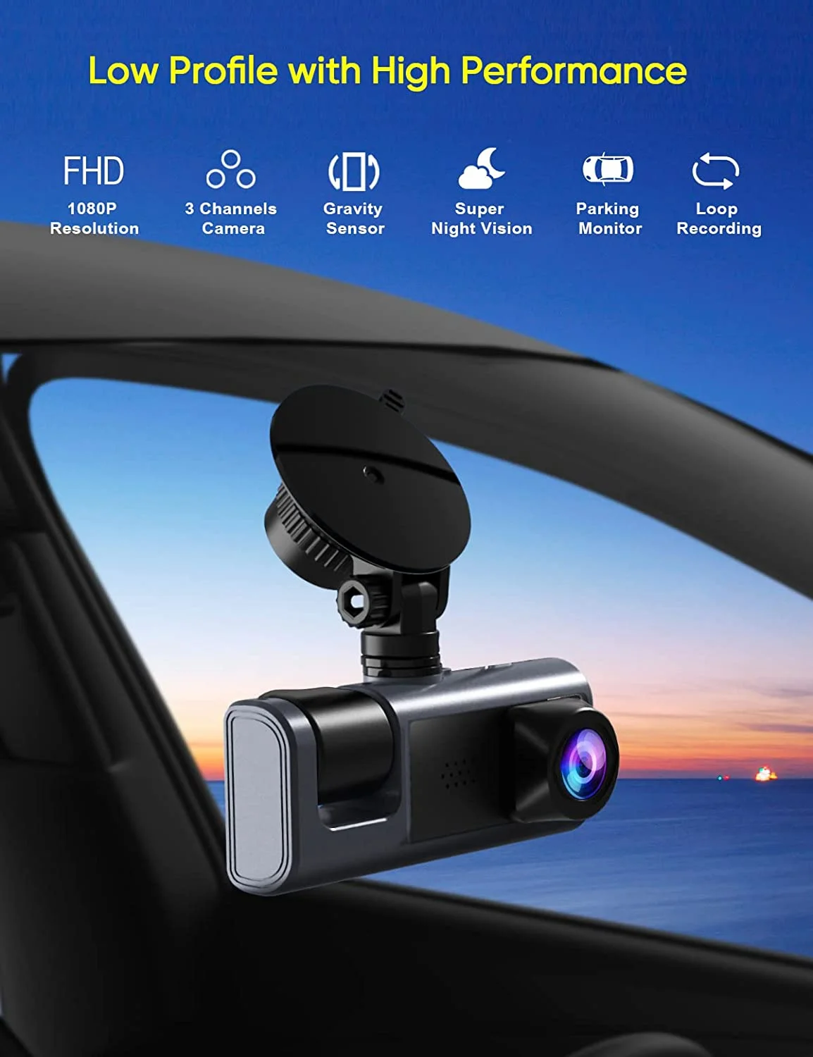 3 Camera Dash Cam 1080P Front and Inside 2 Inch Screen Dashcam Black Box  Driver Recorder for Taxi Uber CAR DVR Rear Camera - AliExpress