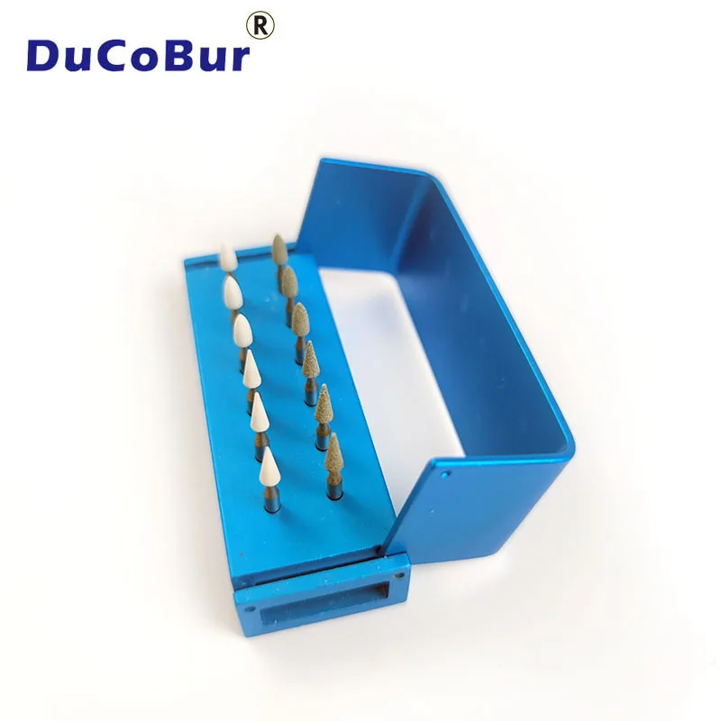 

DuCoBur 12PCS/Box Dental Composite Finishing Kit Stone Burs RA For Composite Contouring&Finishing Low Speed Handpieces Lab Tool