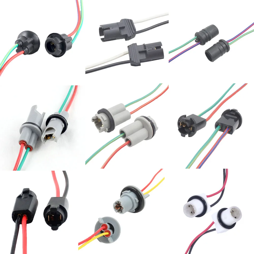 2pcsT5T10W5WT15BulbHolderAdapterLEDBulbConnectorSocketWedge