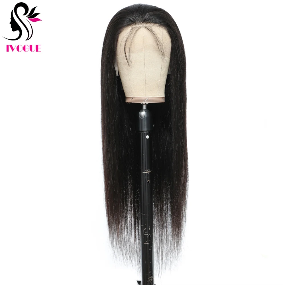 26" 5"x5" Silk Top Wig Human Hair Silk Base Closure Wig Straight Peruvian Remy Hair Glueless Lace Natural Black for Women human hair wig