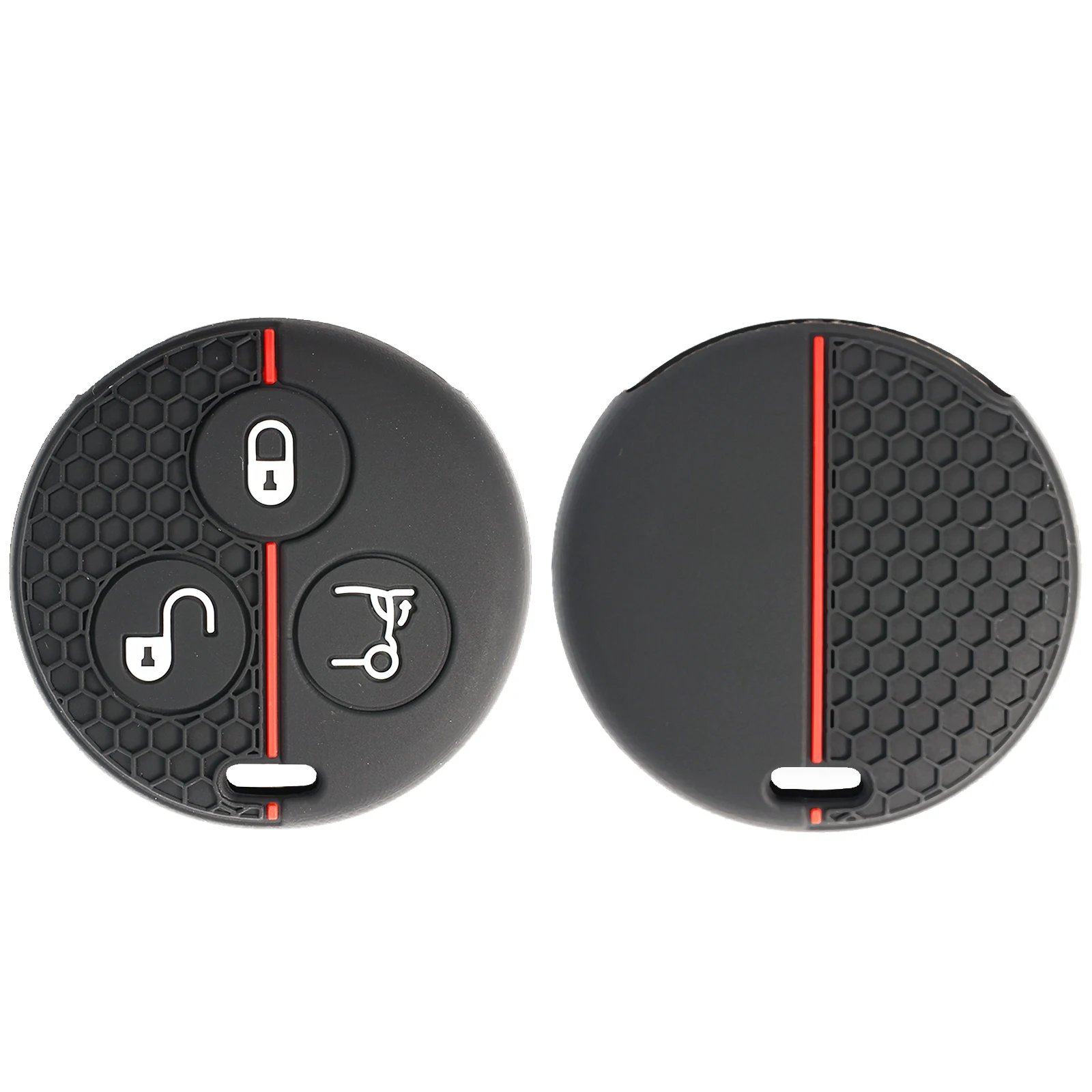 3 Button Remote Key Fob Ring Chain Case Cover Holder Shell Silicone For Benz Smart K Roadster City Forfour Fortwo 2006 2005 2004