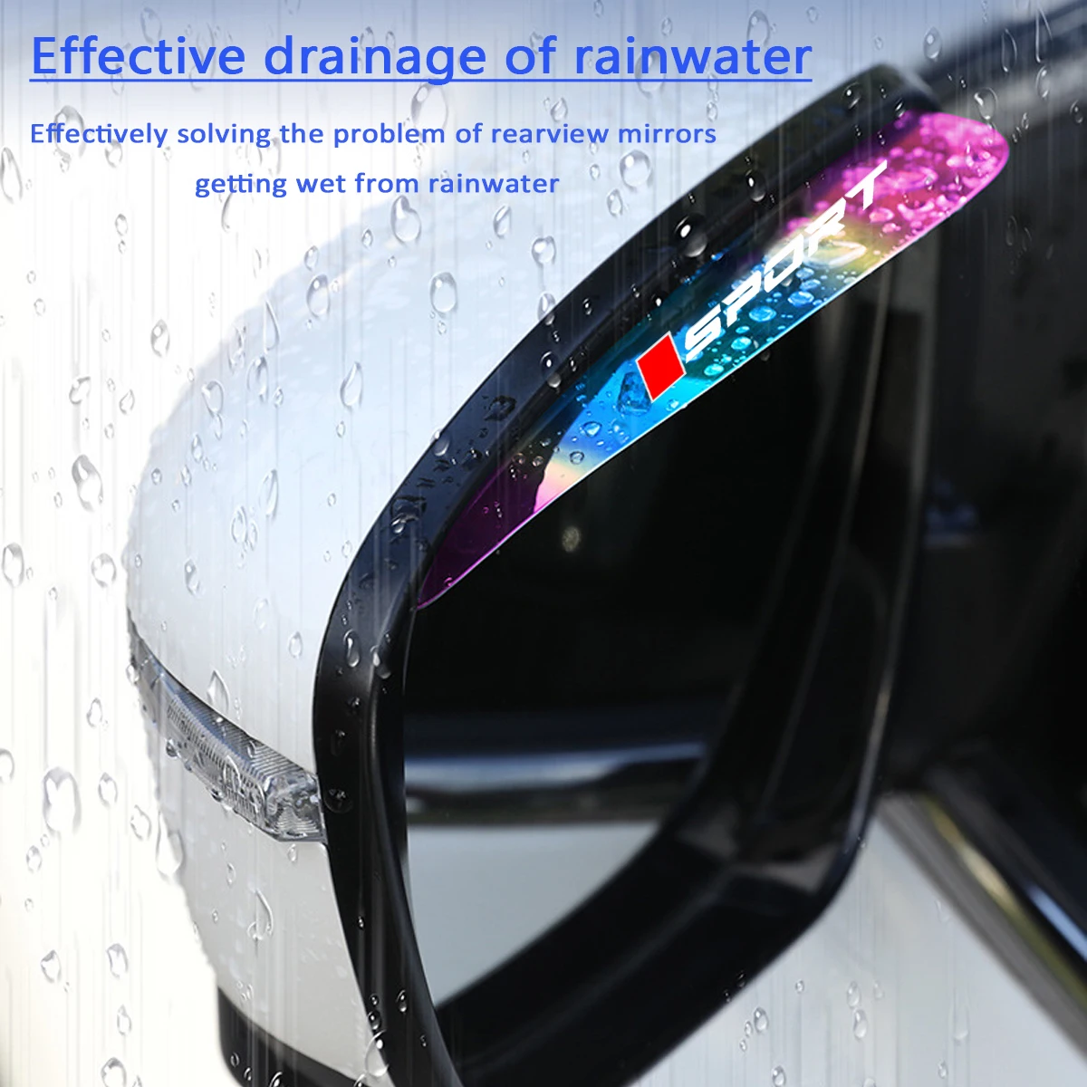 2Pcs Car Rearview Mirror Rain Shade Snow Blocker Sun Visor For Toyota Honda Mazda Mitsubishi Jeep MG