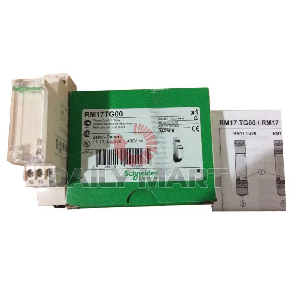 

New Schneider Electric RM17-TG00 208-480 5-PHASE MONITORING RELAY 250V 5AMP RM17