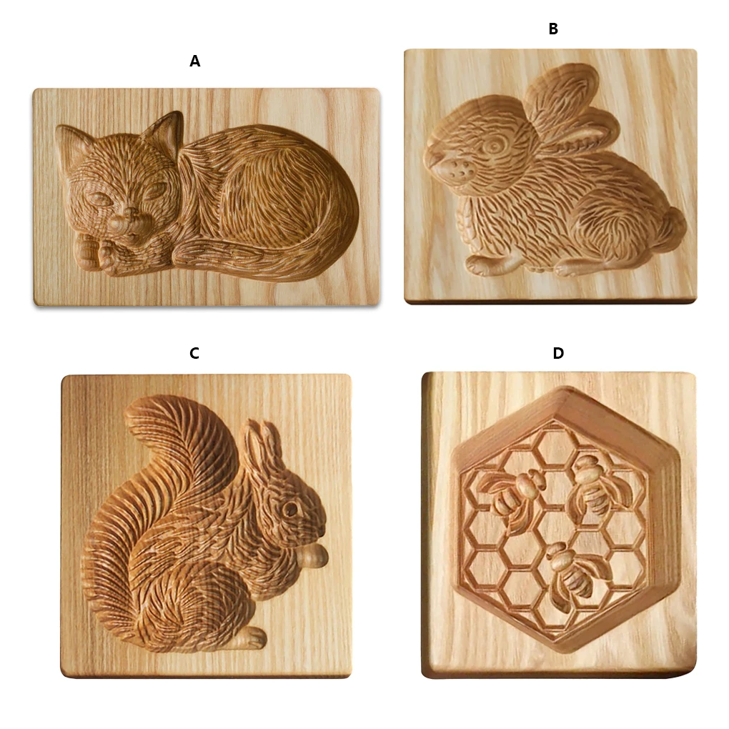 

Cookie Mold Wood Embossing Cake Biscuit Gingerbread Decoration Mould Gift Dessert Baking for St Patrick s Day Easter