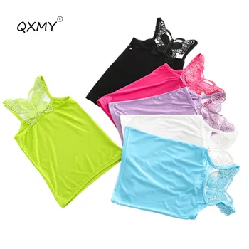 여아용 레이스 티셔츠, 3D 보우 코튼 티셔츠, 어린이 패션 속옷, 민소매 의류, 2-8 세 의류, 2023 여름