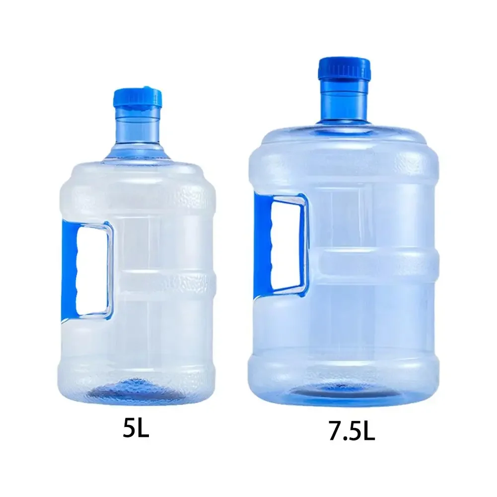 5L 7.5L Thickened PET Water Bottle Jug Reusable Portable Mineral Water Container Outdoor Car Storage Bucket Food Grade Dispenser