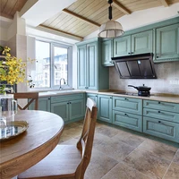 โมเดิร์น UV หดสดชื่นสไตล์ Lacquer ไม้อัดคุณภาพสูงตู้ครัวโต๊ะเครื่องแป้งครัว 1