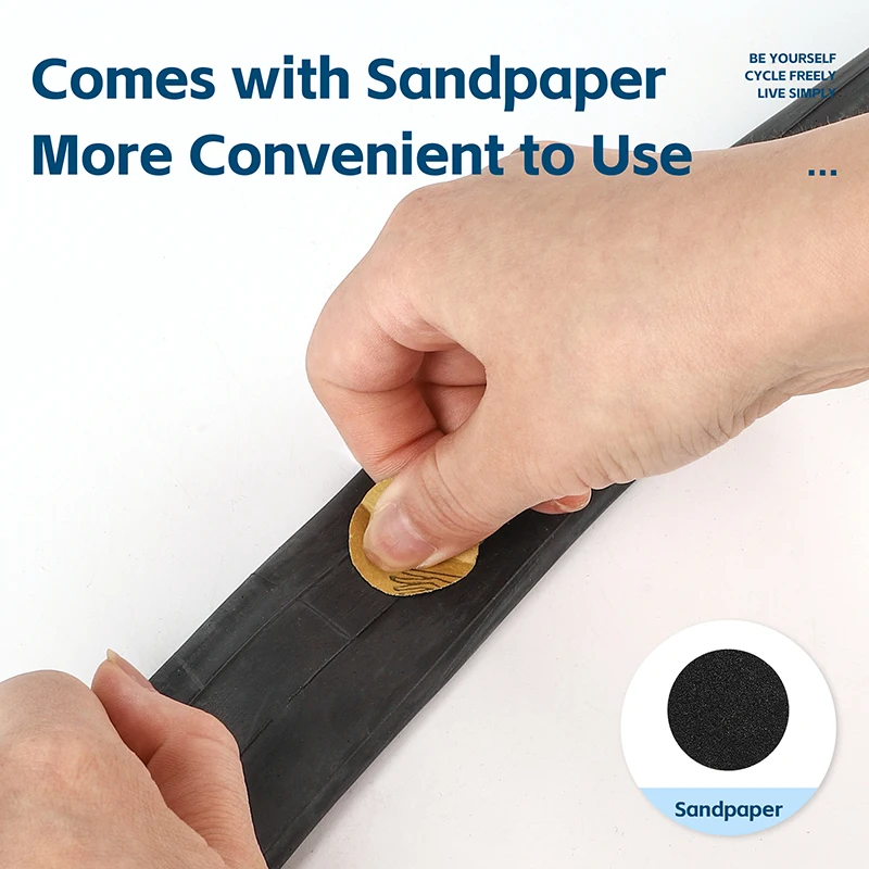 WEST BIKING Bicycle Tire Patch Glue Free Mini Repair Tool Porable Bike Inner Tube Patch Soft Rubber Material Bicycle Repair Tool