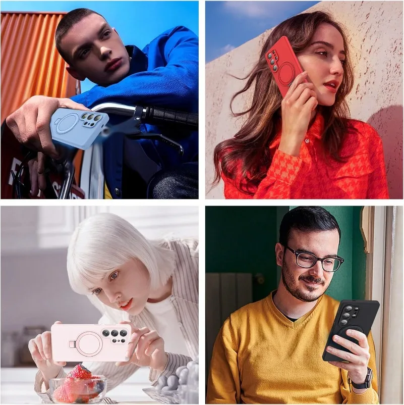 Liquid Silicone Magnetic Soft Phone Case Cover