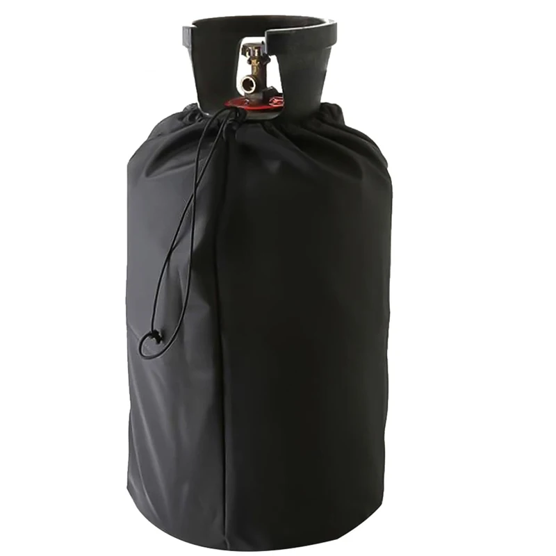 Gas Bottle Cover Waterproof 210D Oxford Cloth Foldable Dustproof UV Resistant Windproof for Kitchen RV Outdoor Cooking