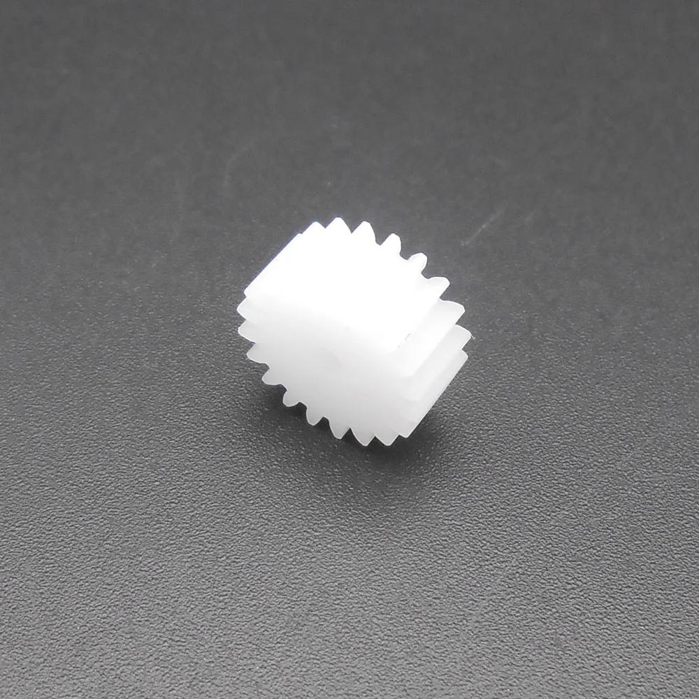 10Pcs/Lot 0.5M 0.5 Modulus 20 Teeth Plastic Spur Cylinder Gear Pinion Bore Hole Aperture 2MM 1.95MM 2A 20T 5X11MM Reduction Gear