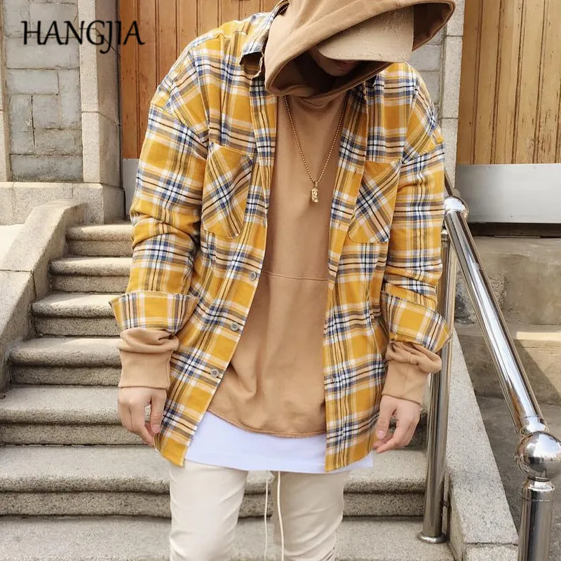 Justin Bieber Oversize Tartan Shirts 