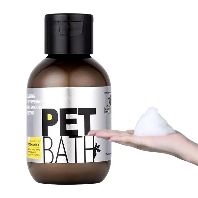 Pet Shampoo For Dogs 100ml Cats Plant Extract Shampoo For Smoother Hair Puppies Bath Gel For Smelly Odor Kitten Mild Washing