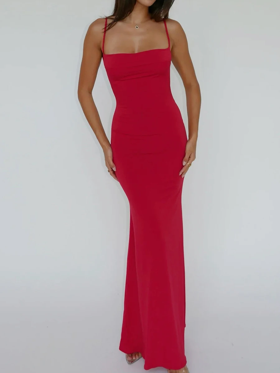 Saashi Women's Sexy Long Sleeve Draped Bodycon Maxi Party Prom Dress