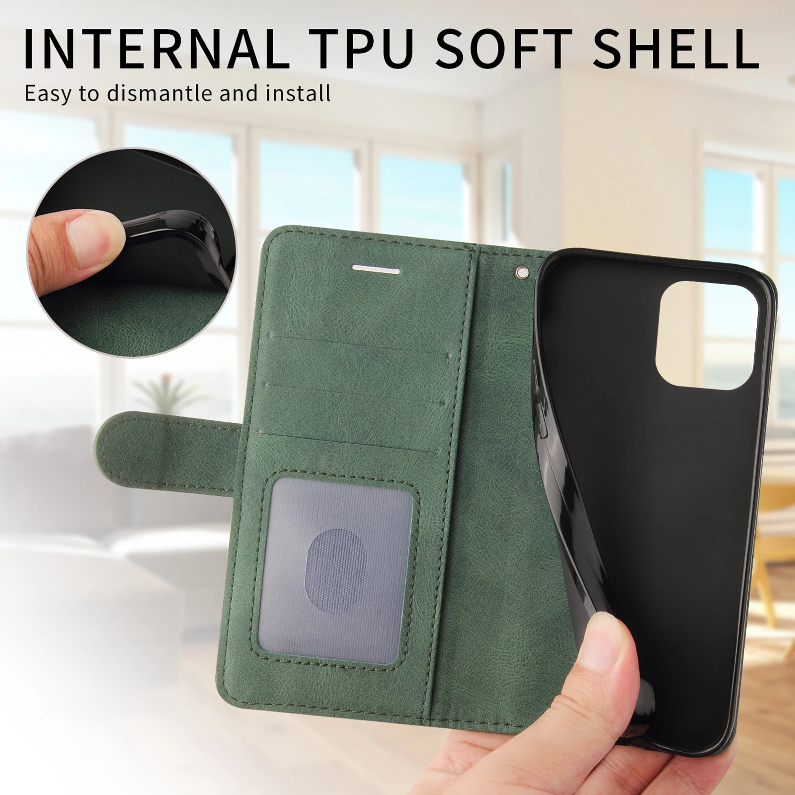 Premium PU Leather Flip Wallet Case for Huawei Honor - Universal Fit