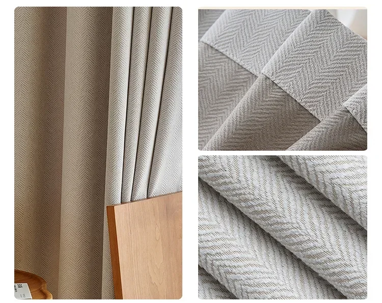 Description Picture 3 of item(71) Customized New Style Light Luxury Chenille Curtains Nordic Living Room Bedroom Blackout