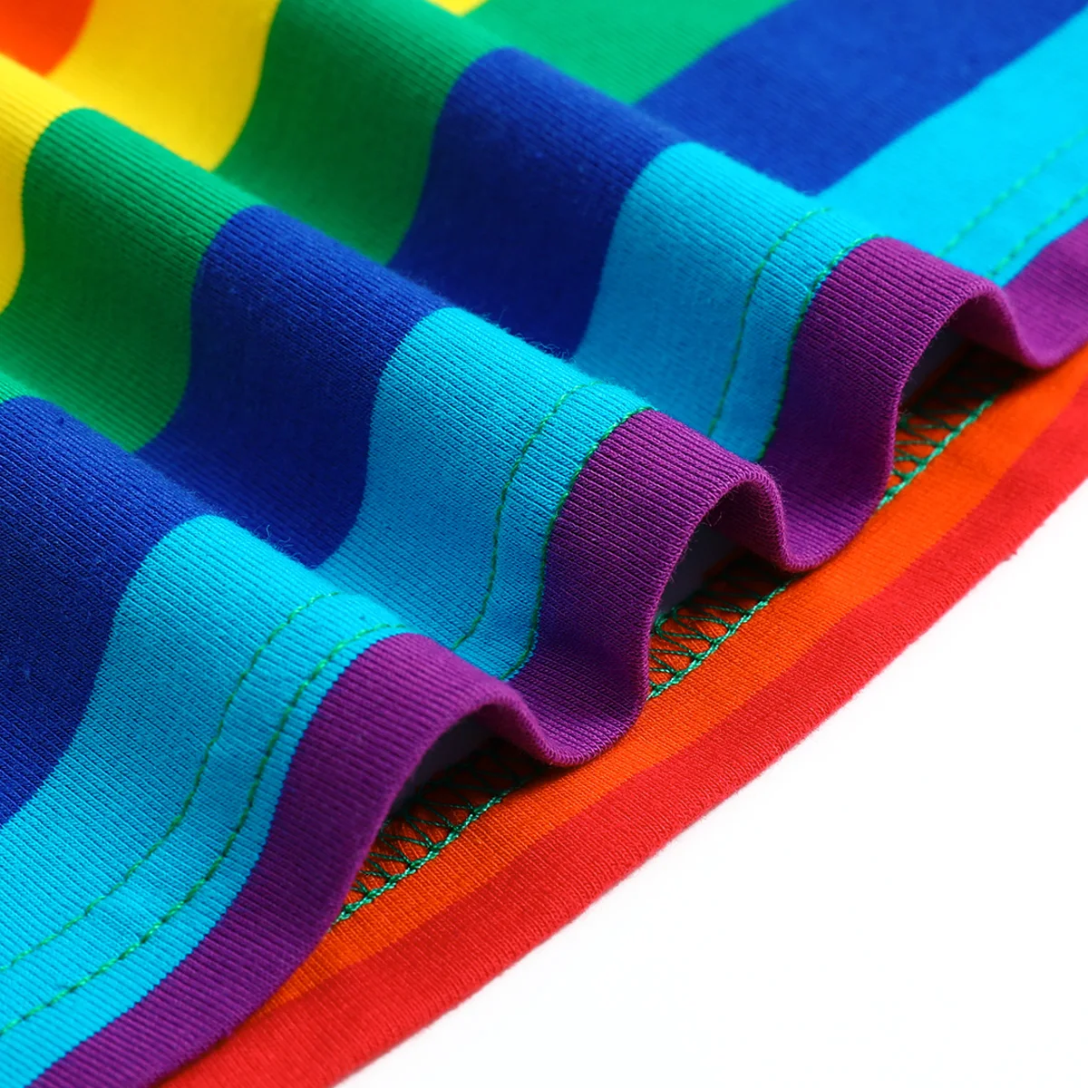 Colorful Rainbow Stripe Kids Pajamas - Boys Toddler Sleepwear Set for Halloween Carnival & Parties
