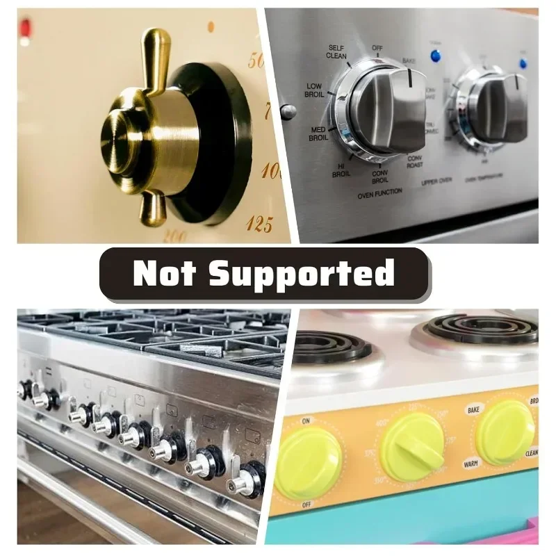Stove Protector Cover 2/4/10Pcs Gas Stove Knob Covers Adhesive Child Safety Heat Resistant Oven Knob Locks For Baby Safety Home Cookware Security