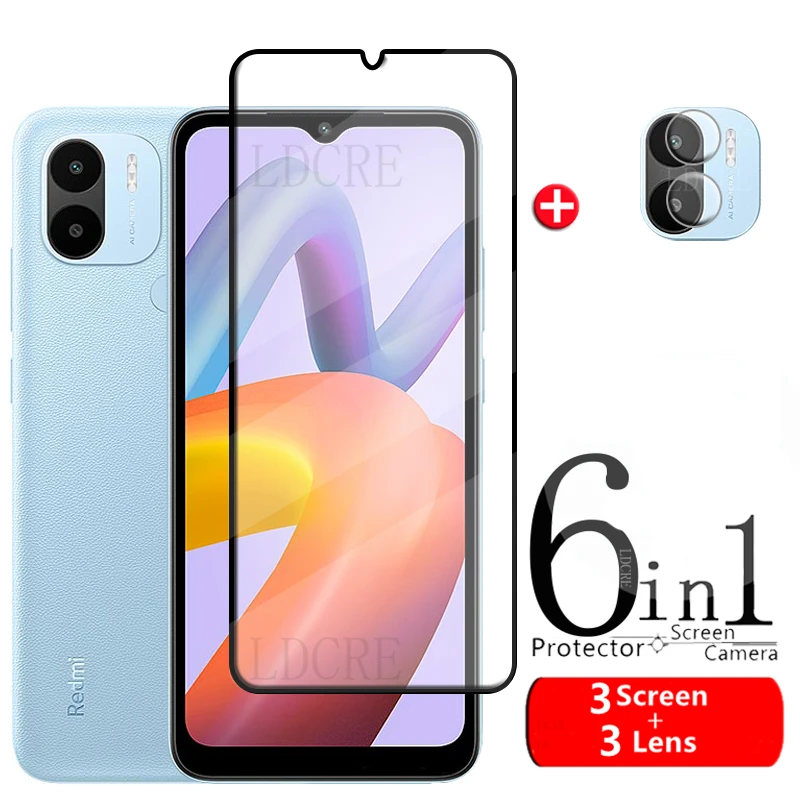 

6-in-1 For Redmi A2 Plus Glass For Xiaomi Redmi A2 Plus Tempered Glass 9H Full Screen Protector For Redmi A 2 A2 Plus Lens Glass