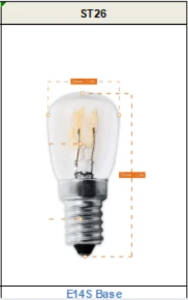 6 Pack Light Bulb T26 E12/E14/E17/E27/B22 25/15W 120V/230V Incandescent Small Edison for Microwave, Oven, Fridge, Salt Lamp