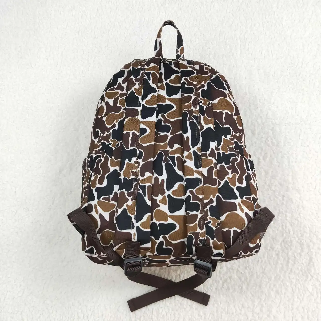 Western Fashion Baby Kids Boys Brown Camo Backpack Zip Back Bags Wholesale Boutique Children Back To School Bags 3