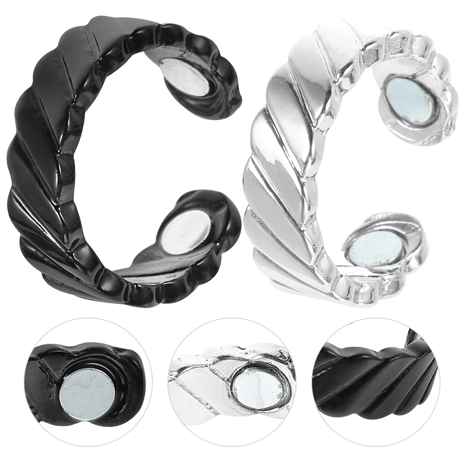 

2 Pcs Mens Ring Rings for Open Lymphatic Drainage Jewelries Lovers