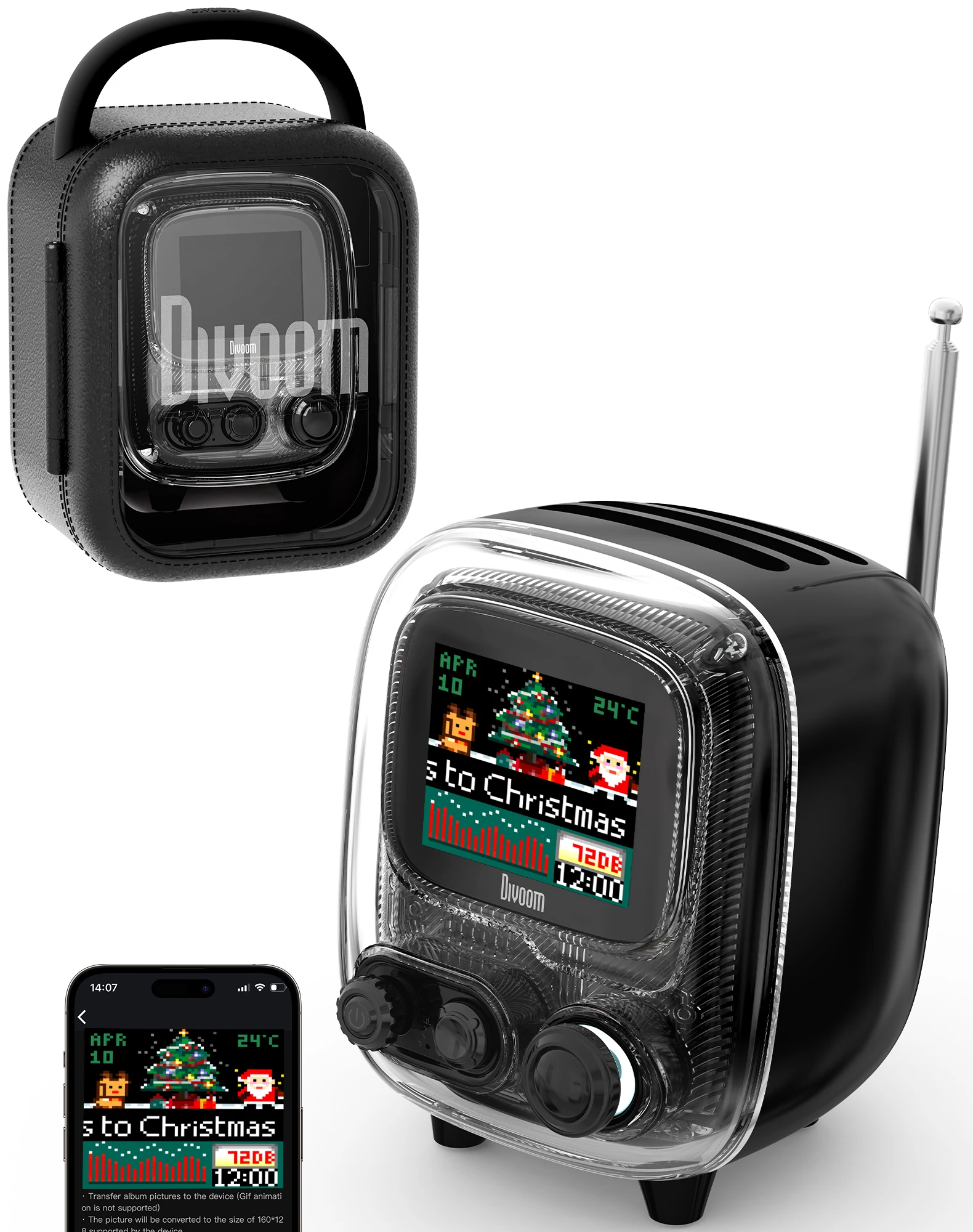 Divoom Tivoo 2 Retro Bluetooth Speaker Portable Smart Speaker_voghion.com